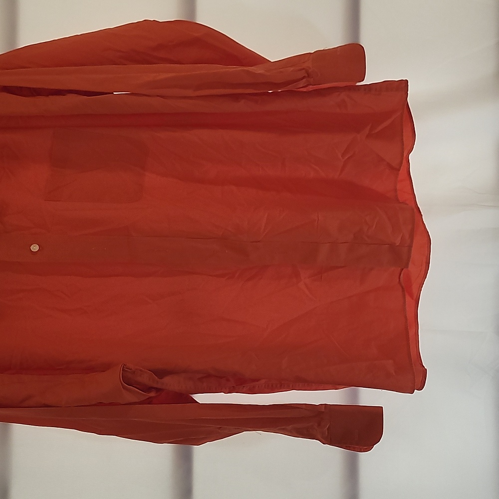 NWOT Men's Orange Chaps Longsleeve Button-down (XXL) - Picture 3 of 12